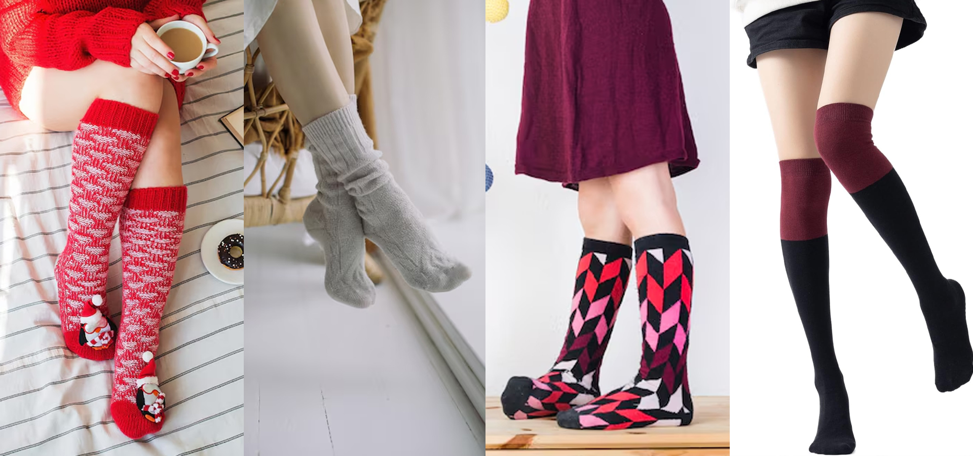 Different Custom socks manufactured in elevea industry banner picture