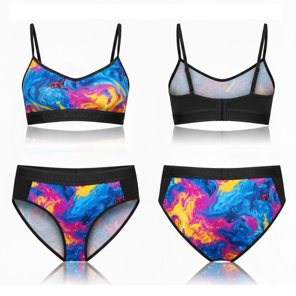 Printed Polyester Bikini Underwear  Sublimation Ready Polyester Spandex Bikini Soft Stretch Women’s Printed Panties