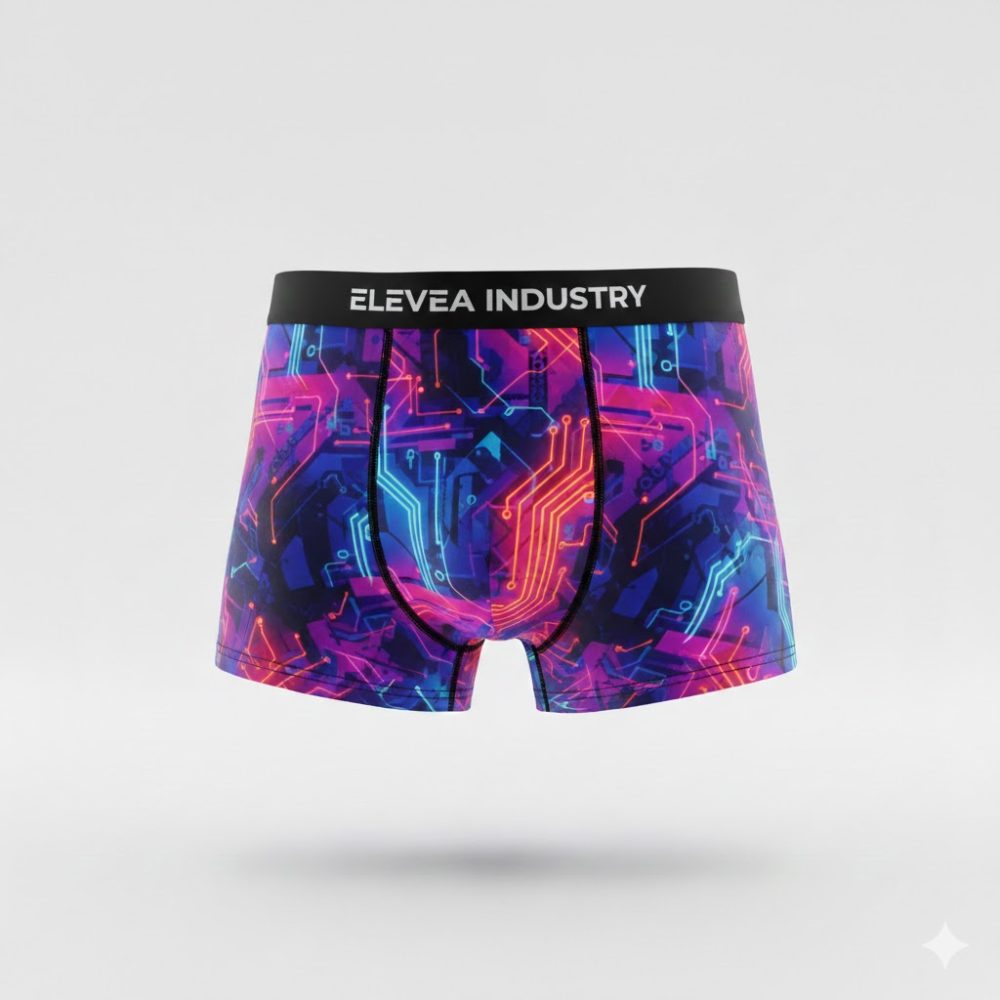 Sublimation Printed Boxer Polyester Spandex Mens Underwear Full HD Vibrant Prints Custom Private Label