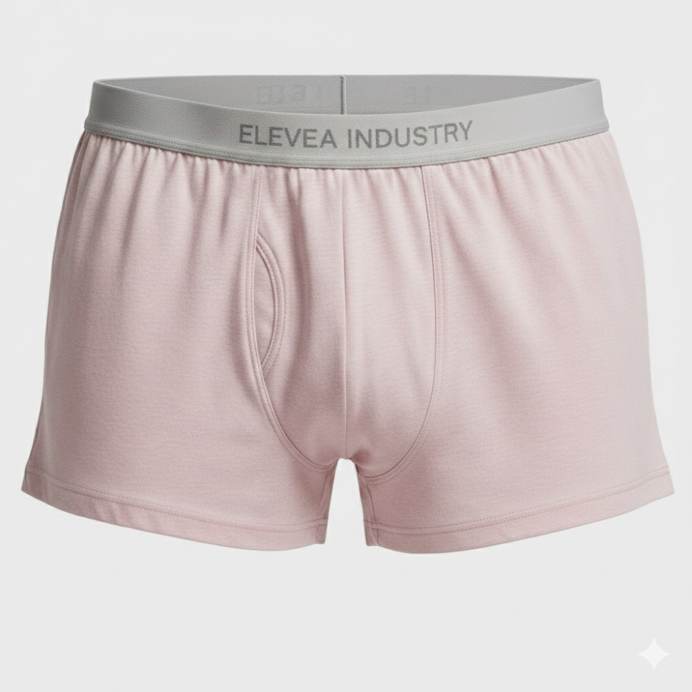 Cotton Spandex Plain Boxer Soft Stretch Mens Underwear Comfortable Daily Wear Custom Private Label