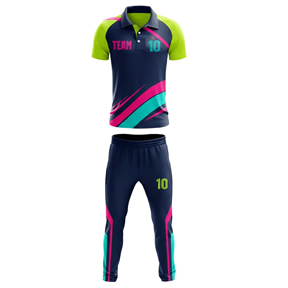 Premium Sublimation Cricket Uniforms manufactured by ELEVEA INDUSTRY featuring custom sublimated cricket jerseys, cricket team uniforms, T20 cricket apparel, cricket trousers, and private-label cricket clothing for clubs, schools, academies, leagues, and sports brands.